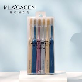 KLA'SAGEN Gold Clean Care Toothbrush 6EA 99.9 Percent Pure Gold Antibacterial Fine Bristles _ Made in Korea